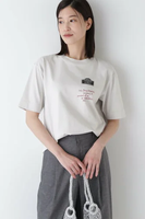 human woman ◆スポーティーロゴTシャツ ヒューマン ウーマン トップス カットソー・Tシャツ グレー ホワイト ネイビー【送料無料】