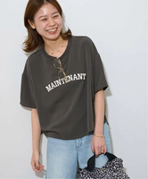 JOURNAL STANDARD relume 《追加》2WAYジョーゼットロゴTEE ジャーナル スタンダード レリューム トップス カットソー・Tシャツ グレー ホワイト ネイビー【送料無料】