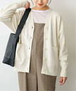 Spick & Span ≪WEB+一部店舗限定追加≫ダブルジャガード ビッグカーディガン スピックアンドスパン トップス カーディガン ブラック グレー ブルー【送料無料】