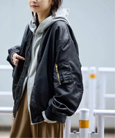 JOURNAL STANDARD 《追加》ダブルジップMA-1 ジャーナル スタンダード ジャケット・アウター MA-1 ブラック ブラウン【送料無料】
