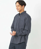 【SALE／70%OFF】UNITED ARROWS green label relaxing ナチュラルフィット ギンガムチェック ボタンダウン シャツ ユナイテッドアローズ アウトレット トップス シャツ・ブラウス ネイビー ホワイト ピンク