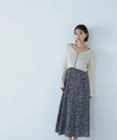 【SALE／50%OFF】NATURAL BEAUTY BASIC シアーカーデ&プリントキャミワンピース ナチュラルビューティベーシック ワンピース・ドレス ワンピース ブラック ベージュ【送料無料】