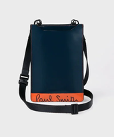 【SALE／30%OFF】Paul Smith 【公式】ブラッシュオフレザー ネックポーチ ポール・スミス　アウトレット 財布・ポーチ・ケース その他の財布・ポーチ・ケース ネイビー カーキ【送料無料】