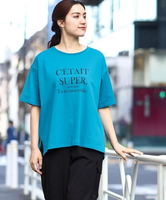 【SALE／20%OFF】eur3 【大きいサイズ/a.v.v*eur3】コットンロゴTシャツ エウルキューブ トップス カットソー・Tシャツ ブルー ホワイト グレー ブラック【送料無料】