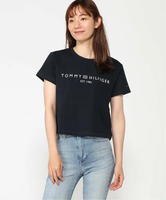 TOMMY HILFIGER NEAT WHITE C-NK SS トミーヒルフィガー トップス カットソー・Tシャツ【送料無料】