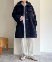 【SALE／40%OFF】fredy emue 【UNIVERSAL OVERALL/ユニバーサルオーバーオール】FREDY emue 別注BOA COAT フレディ アンド グロスター ジャケット・アウター その他のジャケット・アウター ネイビー ホワイト グレー【送料無料】