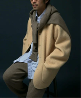 JOURNAL STANDARD 【FOLL / フォル】brushed napping rever blouson ジャーナル スタンダード ジャケット・アウター ブルゾン・ジャンパー ベージュ ネイビー【送料無料】