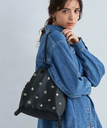 UNITED ARROWS green label relaxing スタッズ ドロスト バッグ ユナイテッドアローズ グリーンレーベルリラクシング バッグ ショルダーバッグ ブラック シルバー【送料無料】