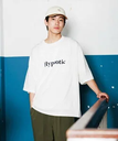 【SALE／30%OFF】niko and ... フロッキープリントTシャツ ニコアンド トップス カットソー・Tシャツ ホワイト グレー グリーン