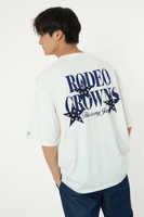 RODEO CROWNS WIDE BOWL バンダナスターアップリケ Tシャツ ロデオクラウンズワイドボウル トップス カットソー・Tシャツ ホワイト ブラック レッド【送料無料】