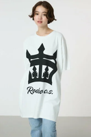 RODEO CROWNS WIDE BOWL 【WEB限定】ビッグ ドルマン T ワンピース ロデオクラウンズワイドボウル トップス カットソー・Tシャツ ホワイト ブラック【送料無料】