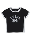 X-girl NUMBERING S/S BABY TEE X-girl エックスガール トップス カットソー・Tシャツ ブラック ネイビー ホワイト【送料無料】