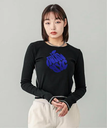 【SALE／10%OFF】X-girl APPLE BABY L/S TEE X-girl エックスガール トップス カットソー・Tシャツ ブラック レッド ホワイト【送料無料】