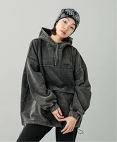 X-girl ANORAK SWEAT TOP X-girl エックスガール トップス パーカー・フーディー ブラック ブラウン レッド【送料無料】