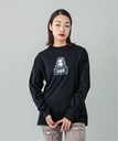 X-girl FACE L/S TEE X-girl エックスガール トップス カットソー・Tシャツ ブラック ホワイト【送料無料】