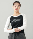 【SALE／30%OFF】X-girl RHINESTONE SCRIPT LOGO L/S RAGLAN BABY T エックスガール トップス カットソー・Tシャツ ブラック ピンク ホワイト【送料無料】