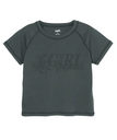 X-girl CHROME EFFECT LOGO RAGLAN S/S BABY TEE エックスガール トップス カットソー・Tシャツ グレー ピンク ホワイト【送料無料】