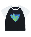 X-girl BURNING HEART RAGLAN S/S BABY TEE X-girl エックスガール トップス カットソー・Tシャツ ブラック パープル ホワイト【送料無料】