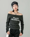 【SALE／30%OFF】X-girl OFF THE SHOULDER L/S TOP X-girl エックスガール トップス カットソー・Tシャツ グレー ホワイト カーキ【送料無料】