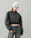 【SALE／30%OFF】X-girl WOVEN CROPPED CREWNECK TOP X-girl エックスガール トップス スウェット・トレーナー ブラック レッド ホワイト【送料無料】