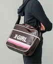 X-girl SHOULDER BAG X-girl エックスガール バッグ ショルダーバッグ ブラウン ネイビー【送料無料】