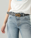 X-girl EMBLEM BELT X-girl エックスガール ファッション雑貨 ベルト ゴールド シルバー【送料無料】