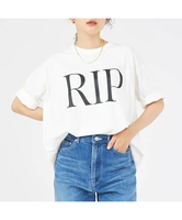 qualite 【MARGAUX】RIP/GIVE ロゴTシャツ カリテ トップス カットソー・Tシャツ ホワイト ブラック【送料無料】