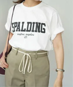 SLOBE IENA SPALDING/スポルディング SLOBE別注 TEE2 CS22-B スローブ イエナ トップス カットソー・Tシャツ ホワイト ネイビー【送料無料】