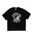 A BATHING APE WATER PRINT COLLEGE LOGO RELAXED FIT TEE ア ベイシング エイプ トップス カットソー・Tシャツ ブラック ホワイト【送料無料】