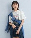 UNITED ARROWS green label relaxing フォトプリント Tシャツ ユナイテッドアローズ グリーンレーベルリラクシング トップス カットソー・Tシャツ ピンク ホワイト ブルー