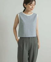 【SALE／20%OFF】URBAN RESEARCH DOORS STAR&STRIPE MULTI BORDER BUSTIER アーバンリサーチドアーズ トップス ノースリーブ・タンクトップ ブラウン