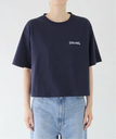 SLOBE IENA SPALDING/スポルディング SLOBE別注 TEE5 CS23 スローブ イエナ トップス カットソー・Tシャツ ネイビー ベージュ【送料無料】