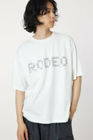 【SALE／50%OFF】RODEO CROWNS WIDE BOWL スタッズライクTシャツ ロデオクラウンズワイドボウル トップス カットソー・Tシャツ ホワイト ブラック