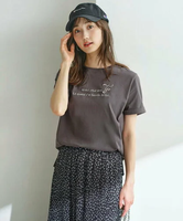 any SiS L ロゴ刺繍 Tシャツ エニィスィス トップス カットソー・Tシャツ ホワイト レッド【送料無料】