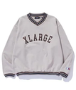 XLARGE RIB LINE V NECK SWEATSHIRT エクストララージ トップス スウェット・トレーナー ベージュ ブラック グリーン【送料無料】