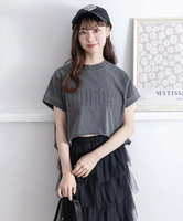 【SALE／20%OFF】clear ピグメント加工エンボスカットソートップス クリア トップス カットソー・Tシャツ グレー グリーン オレンジ ホワイト