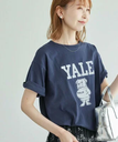 【SALE／31%OFF】ROPE' PICNIC YALE&HARVARD/プリントTシャツ ロペピクニック トップス カットソー・Tシャツ ネイビー レッド