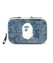 A BATHING APE SOLID CAMO DENIM POUCH ア ベイシング エイプ 財布・ポーチ・ケース ポーチ ブルー【送料無料】