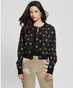 GUESS GUESS セーター (W)SARAH 4G Ls Cn Cardi Sweater ゲス トップス カーディガン ブラック ベージュ【送料無料】