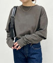 U by SPICK&SPAN 【ALORE/アローレ】別注 Docking L/S TEE ユーバイスピックアンドスパン トップス カットソー・Tシャツ ブラウン ベージュ【送料無料】