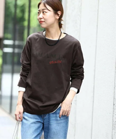 JOURNAL STANDARD relume 別注【La Hutte / ラ・ユット】*RELUME ロングスリーブTEE:カットソー ジャーナル スタンダード レリューム トップス カットソー・Tシャツ グレー ホワイト【送料無料】