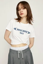 SLY FRONT PRINT COMPACT Tシャツ スライ トップス カットソー・Tシャツ ホワイト ブラック ブルー グレー