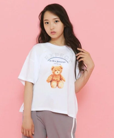 【SALE／60%OFF】PINK-latte ラインストーン付きクマTシャツ ピンク ラテ トップス カットソー・Tシャツ ホワイト ブラック ブルー