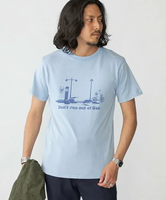 【SALE／50%OFF】SHIPS MEN SHIPS: フェード プリント Tシャツ シップス トップス カットソー・Tシャツ ブルー ホワイト