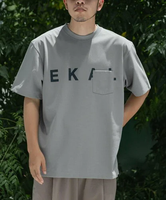 【SALE／50%OFF】EKAL 『UR TECH ひやサラクール』ロゴショートスリーブTシャツ アーバンリサーチドアーズ トップス カットソー・Tシャツ グレー ピンク