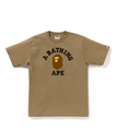 A BATHING APE COLLEGE TEE M ア ベイシング エイプ トップス カットソー・Tシャツ ベージュ ブラック ブルー グレー ネイビー グリーン ホワイト イエロー【送料無料】