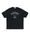 A BATHING APE GARMENT DYE RHINESTONE LOGO RELAXED F ア ベイシング エイプ トップス カットソー・Tシャツ グレー パープル【送料無料】