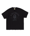 A BATHING APE SCREEN PRINT COLLEGE RELAXED FIT TEE ア ベイシング エイプ トップス カットソー・Tシャツ グレー ホワイト【送料無料】