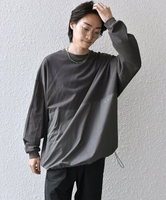 【SALE／30%OFF】SHIPS any SHIPS any: カラーミックスコード トーン オン トーン デザイン Tシャツ【a-nylon】◇ シップス トップス カットソー・Tシャツ グレー ブラック ネイビー【送料無料】