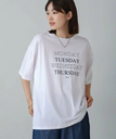 【SALE／40%OFF】Bou Jeloud フォントデザインロゴTシャツ バブ / ブージュルード トップス カットソー・Tシャツ ホワイト ブラック